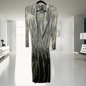 Young Fabulous & Broke Tie Dye Drop Waist Dress - Size Small - Plunging Neckline